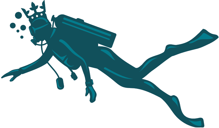 Barnacle King crown diver illustration